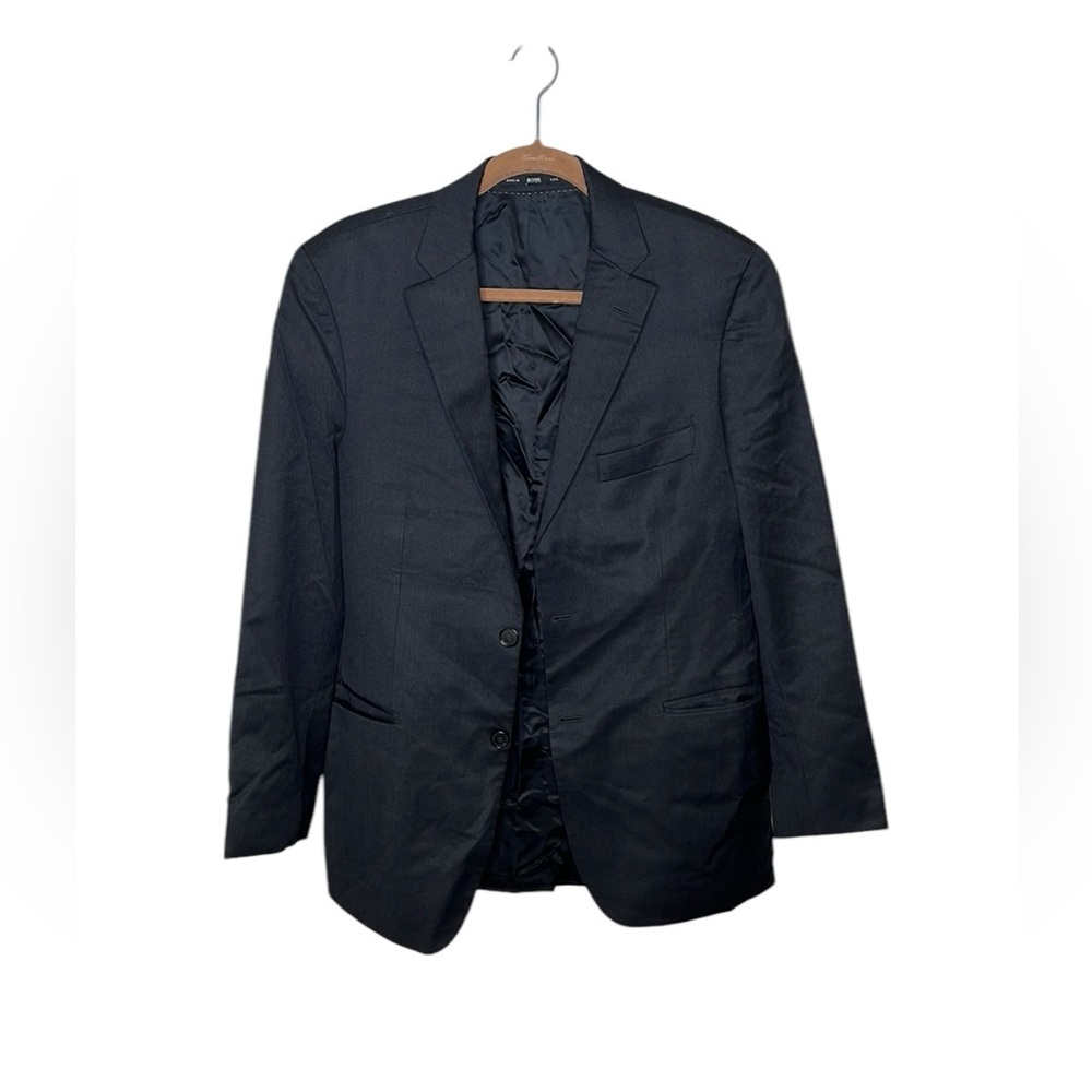 Hugo Boss Mens Charcoal Gray cupro Suit Jacket 38R